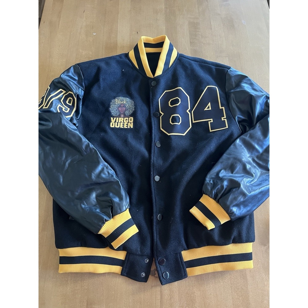 New Jersey Women's Varsity Jacket Letterman‎ Faux Leather Shabazz Bulldogs Sz XL